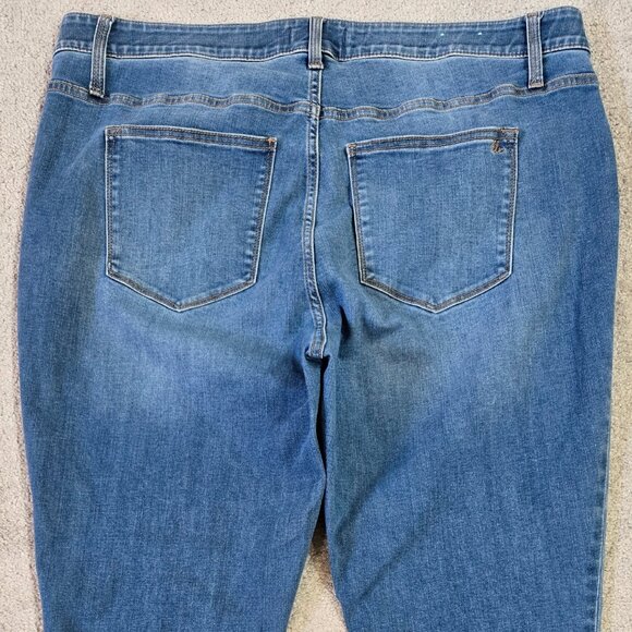 Lularoe Medium Wash Skinny Jeans Magic Elastic Waistband Capsule L-161367 - Picture 5 of 11